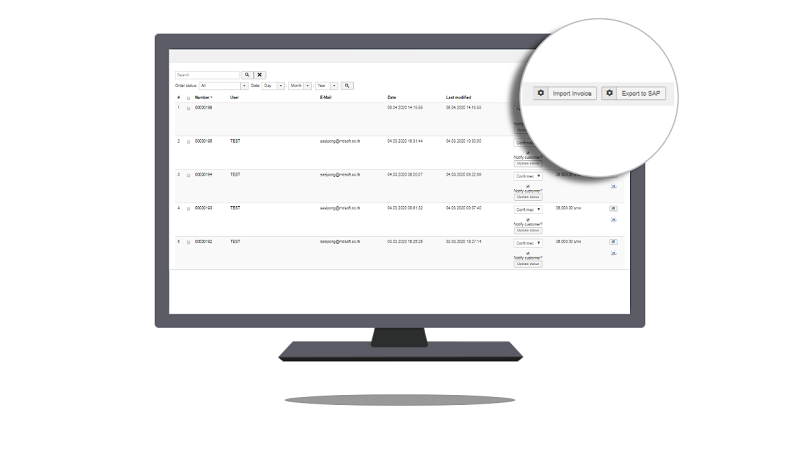 รองรับการเชื่อมโยงข้อมูลระหว่างระบบ (Connect to ERP)