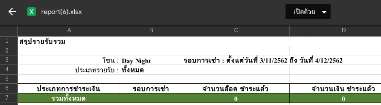 รายงานข้อมูลการขาย